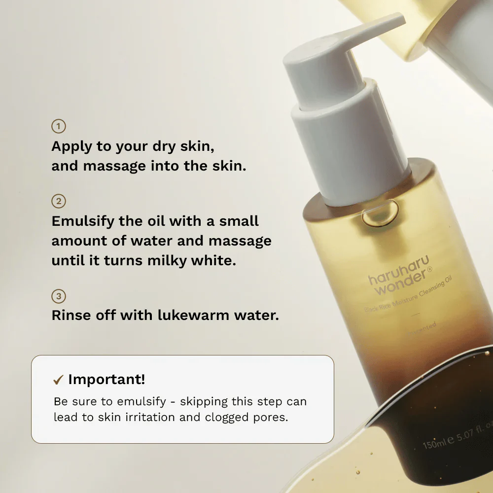 Black Rice Moisture Deep Cleansing Oil 150ml - Image 5
